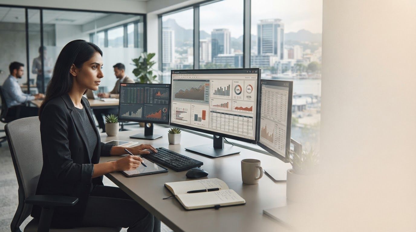 Lume Investorio — visualizzazione dei flussi di dati e delle curve predittive su una dashboard scura